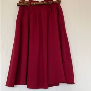 ModCloth Midi Skirt with Belt